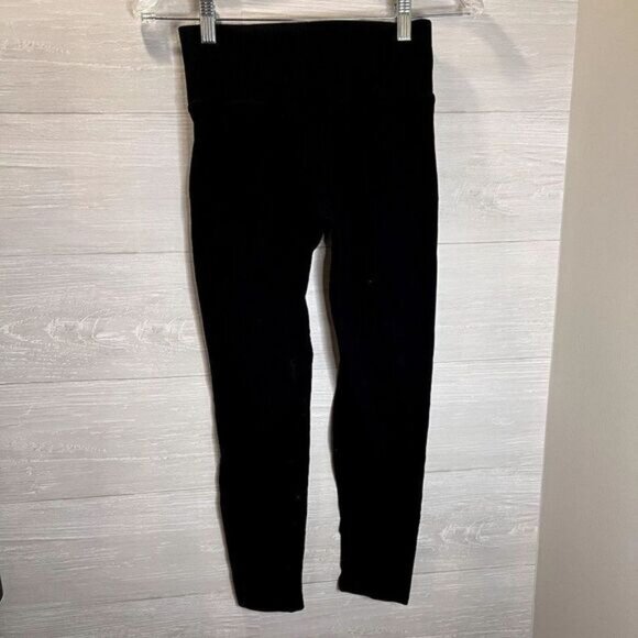 Women's High Waisted Yoga Pants Ribbed Waistband Leggings Stretch Lounge - Picture 4 of 4